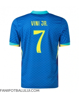 Brazilia Vinicius Junior #7 Tricou Fotbal Replică Copa America 2024 Barbati Deplasare